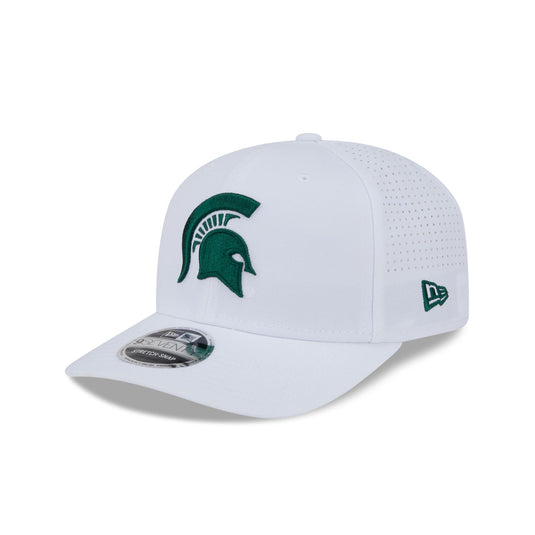Michigan State Spartans Optic White Performance 9SEVENTY Stretch-Snap Hat - New Era Cap