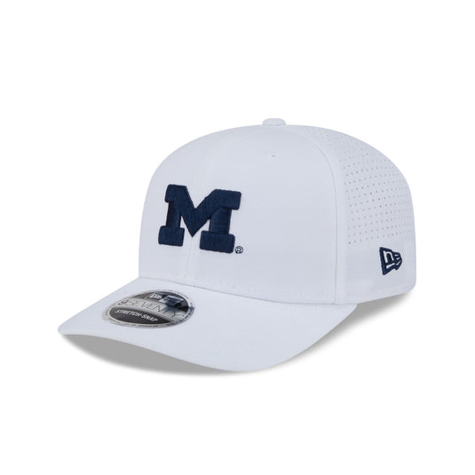 Michigan Wolverines Optic White Performance 9SEVENTY Stretch-Snap Hat - New Era Cap