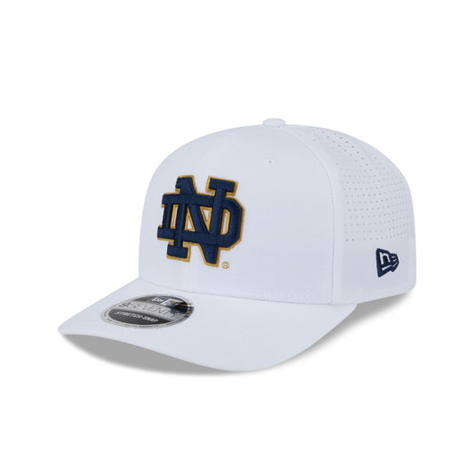 Notre Dame Fighting Irish Optic White Performance 9SEVENTY Stretch-Snap Hat - New Era Cap