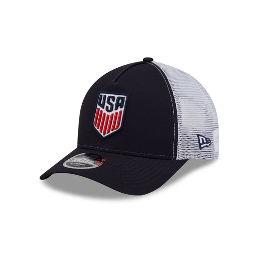 U.S. Soccer Men's National Team Navy 9FORTY M-Crown A-Frame Trucker Hat - New Era Cap