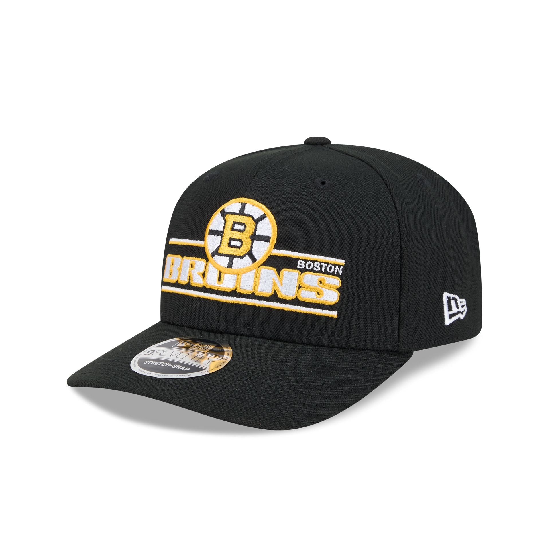 Boston Bruins Stated 9SEVENTY Stretch-Snap Hat