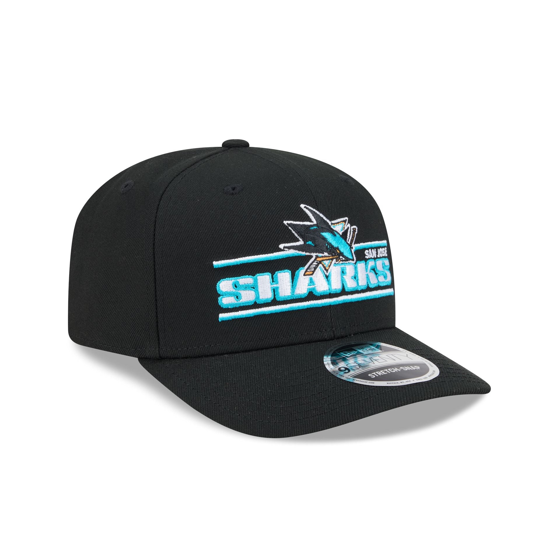 San Jose Sharks Stated 9SEVENTY Stretch-Snap Hat