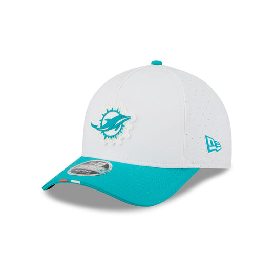 Miami Dolphins 2025 Training 9FORTY M-Crown A-Frame Snapback Hat - New Era Cap