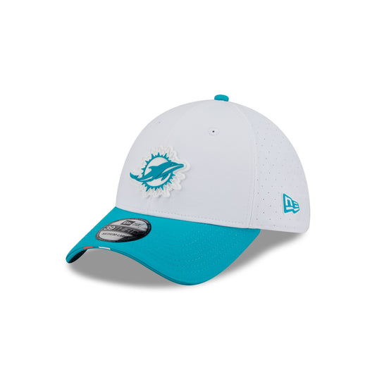 Miami Dolphins 2025 Training 39THIRTY Stretch Fit Hat - New Era Cap