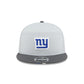 New York Giants 2025 Training Gray Split Panel 9FIFTY Snapback Hat