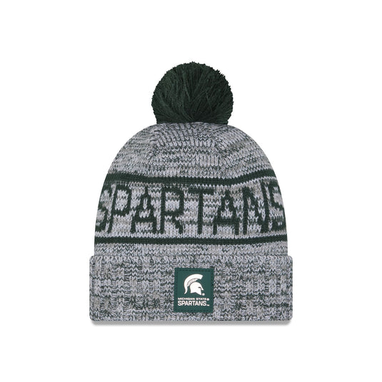 Michigan State Spartans Cold Weather Pom Knit Hat - New Era Cap