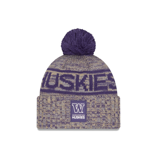 Washington Huskies Cold Weather Pom Knit Hat - New Era Cap