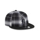 Detroit Tigers Black and White Plaid Retro Crown 9FIFTY Snapback Hat