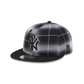 New York Yankees Black and White Plaid Retro Crown 9FIFTY Snapback Hat