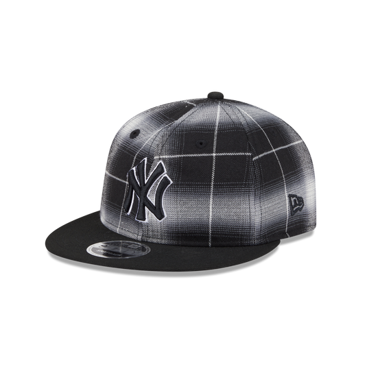 New York Yankees Black and White Plaid Retro Crown 9FIFTY Snapback Hat - New Era Cap