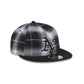 Athletics Black and White Plaid Retro Crown 9FIFTY Snapback Hat