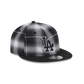 Los Angeles Dodgers Black and White Plaid Retro Crown 9FIFTY Snapback Hat