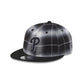 Philadelphia Phillies Black and White Plaid Retro Crown 9FIFTY Snapback Hat