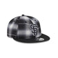 San Francisco Giants Black and White Plaid Retro Crown 9FIFTY Snapback Hat
