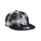 San Diego Padres Black and White Plaid Retro Crown 9FIFTY Snapback Hat