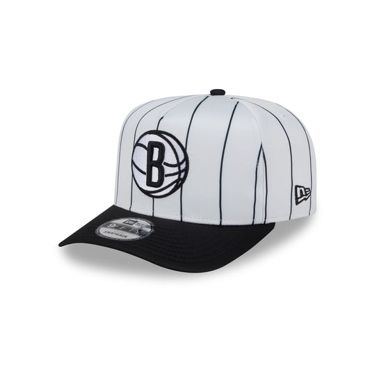 Brooklyn Nets Satin Pinstripe 9FIFTY A-Frame Snapback Hat - New Era Cap