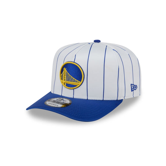 Golden State Warriors Satin Pinstripe 9FIFTY A-Frame Snapback Hat - New Era Cap
