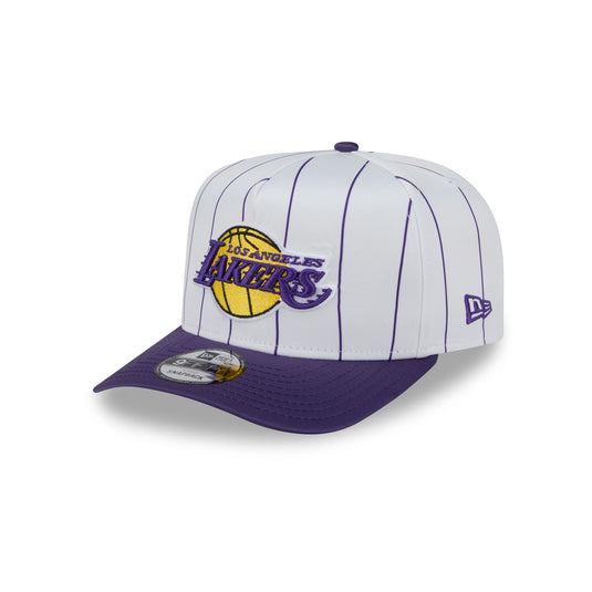 Los Angeles Lakers Satin Pinstripe 9FIFTY A-Frame Snapback Hat - New Era Cap