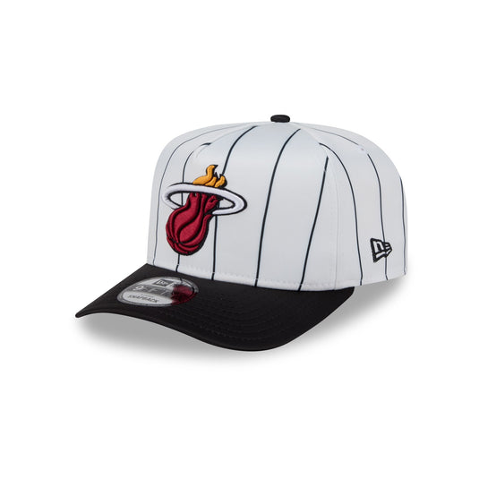 Miami Heat Satin Pinstripe 9FIFTY A-Frame Snapback Hat - New Era Cap