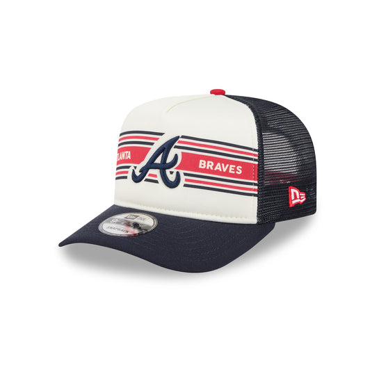 Atlanta Braves Banner 9FIFTY A-Frame Trucker Hat - New Era Cap