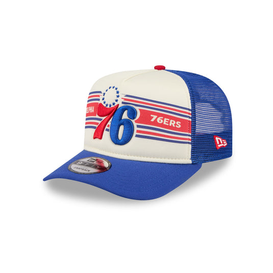 Philadelphia 76ers Banner 9FIFTY A-Frame Trucker Hat - New Era Cap