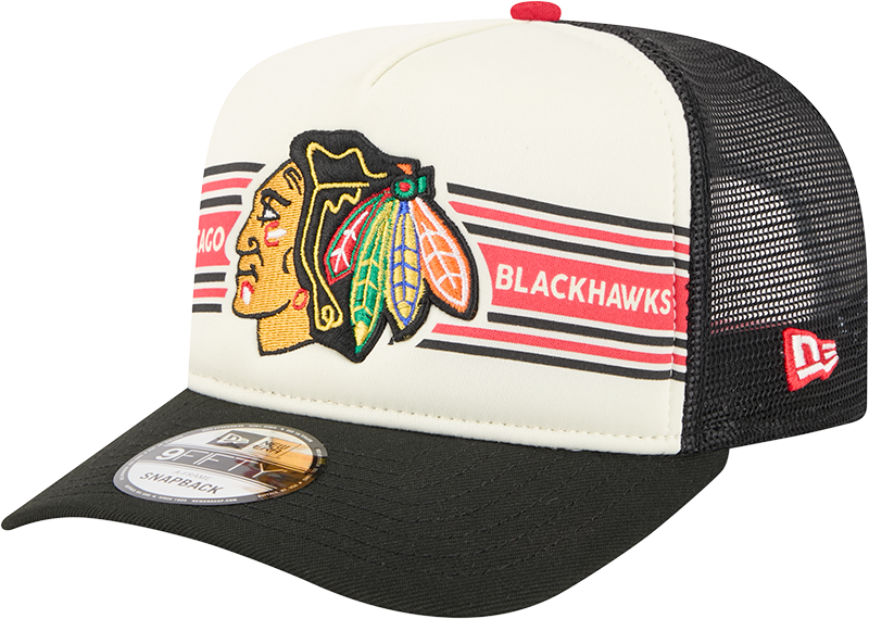 Chicago Blackhawks Banner 9FIFTY A-Frame Trucker Hat