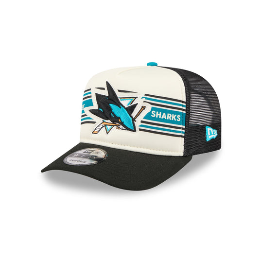 San Jose Sharks Banner 9FIFTY A-Frame Trucker Hat - New Era Cap