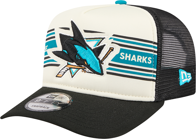 San Jose Sharks Banner 9FIFTY A-Frame Trucker Hat