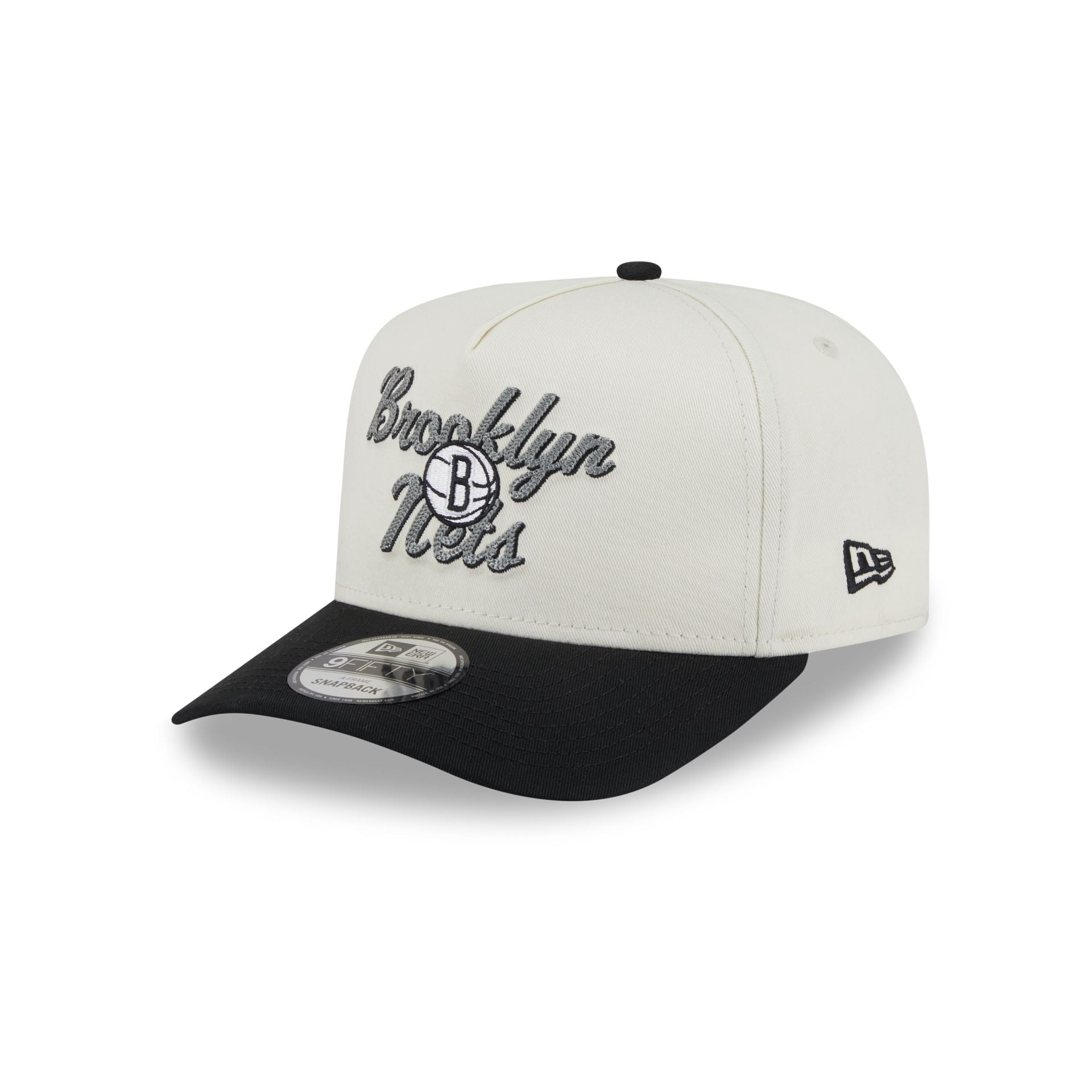 Fti キャップ　白黒 Brooklyn Nets Chainstitch 9FIFTY A-Frame Snapback Hat – New Era Cap