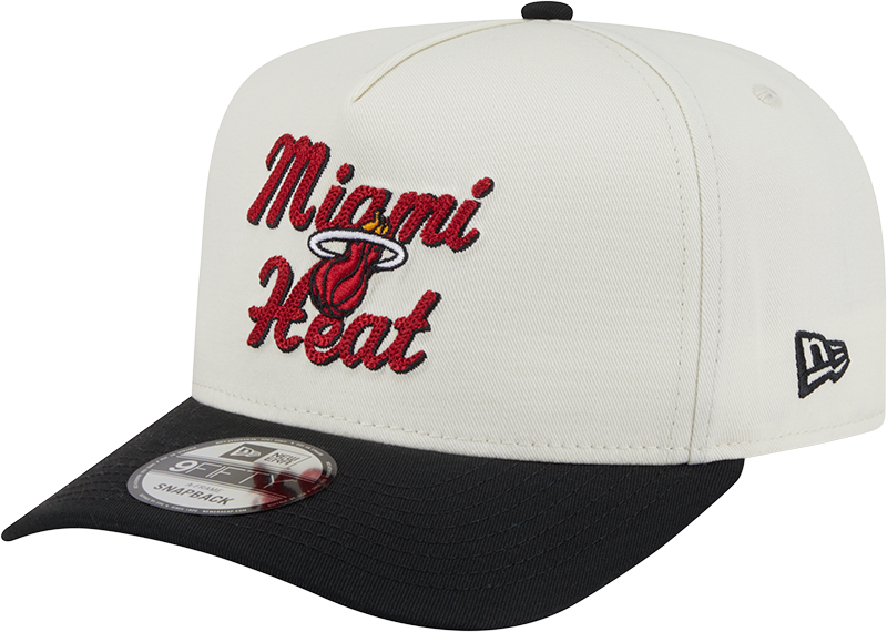 Miami Heat Chainstitch 9FIFTY A-Frame Snapback Hat