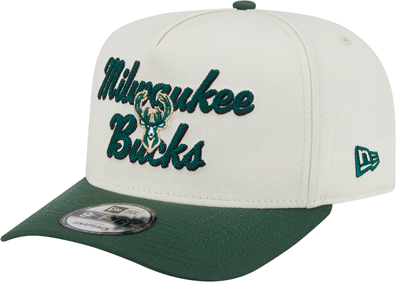 Milwaukee Bucks Chainstitch 9FIFTY A-Frame Snapback Hat