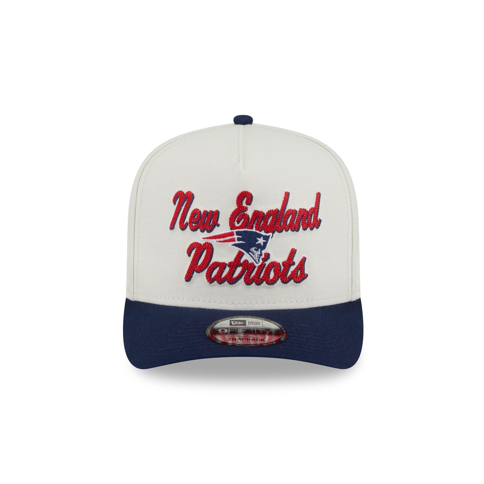 New England Patriots Chainstitch 9FIFTY A-Frame Snapback Hat