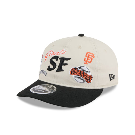 San Francisco Giants Scattered Patches Retro Crown 9FIFTY Snapback Hat - New Era Cap