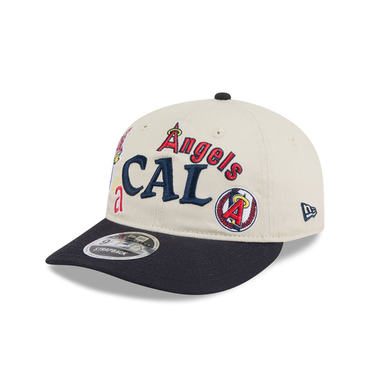 Los Angeles Angels Scattered Patches Retro Crown 9FIFTY Snapback Hat - New Era Cap