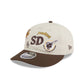 San Diego Padres Scattered Patches Retro Crown 9FIFTY Snapback Hat