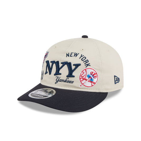 New York Yankees Scattered Patches Retro Crown 9FIFTY Snapback Hat - New Era Cap