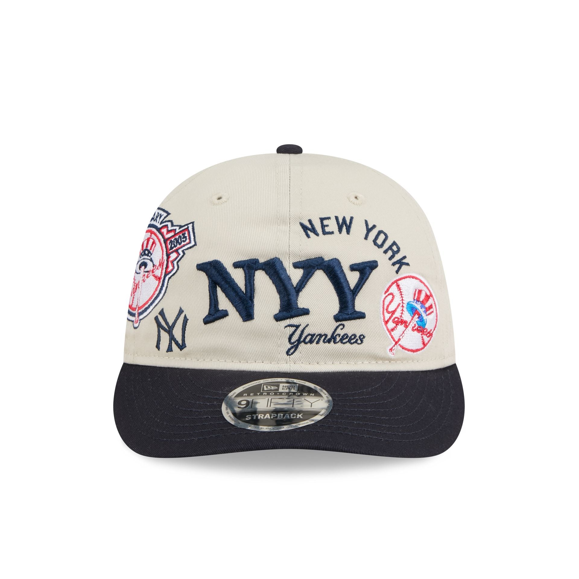 【s】バ帽 9TWENTY RETRO CROWN CAP 新品未使用 New York Yankees Scattered Patches Retro Crown 9FIFTY Snapback Hat