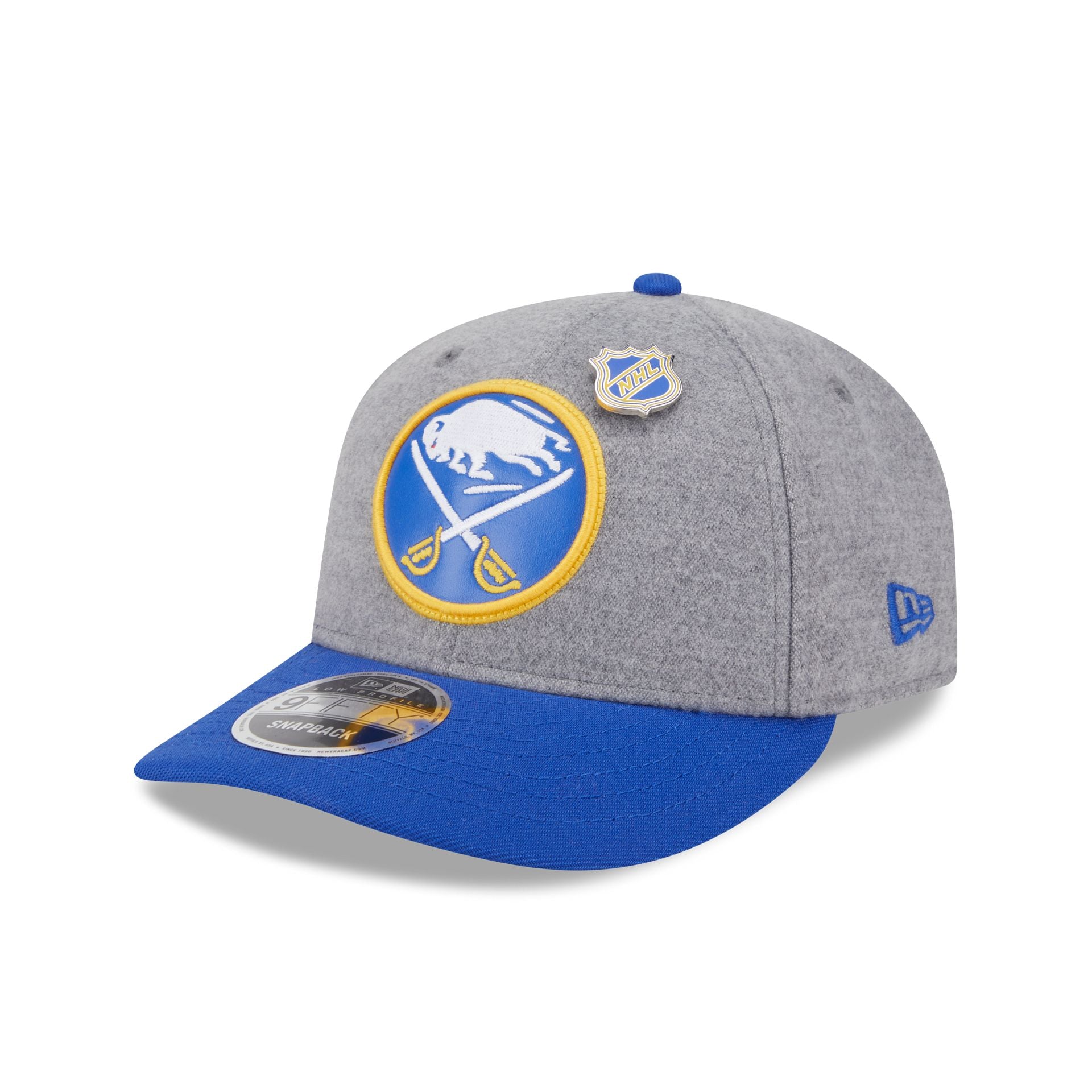 Buffalo Sabres Heather Gray Wool Low Profile 9FIFTY Snapback Hat