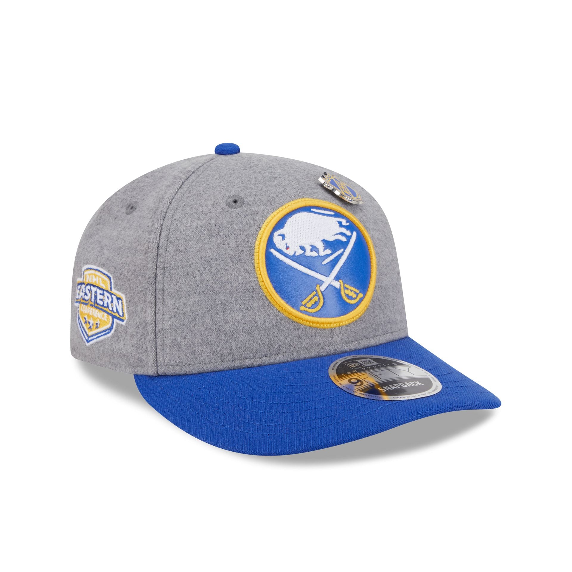 Buffalo Sabres Heather Gray Wool Low Profile 9FIFTY Snapback Hat