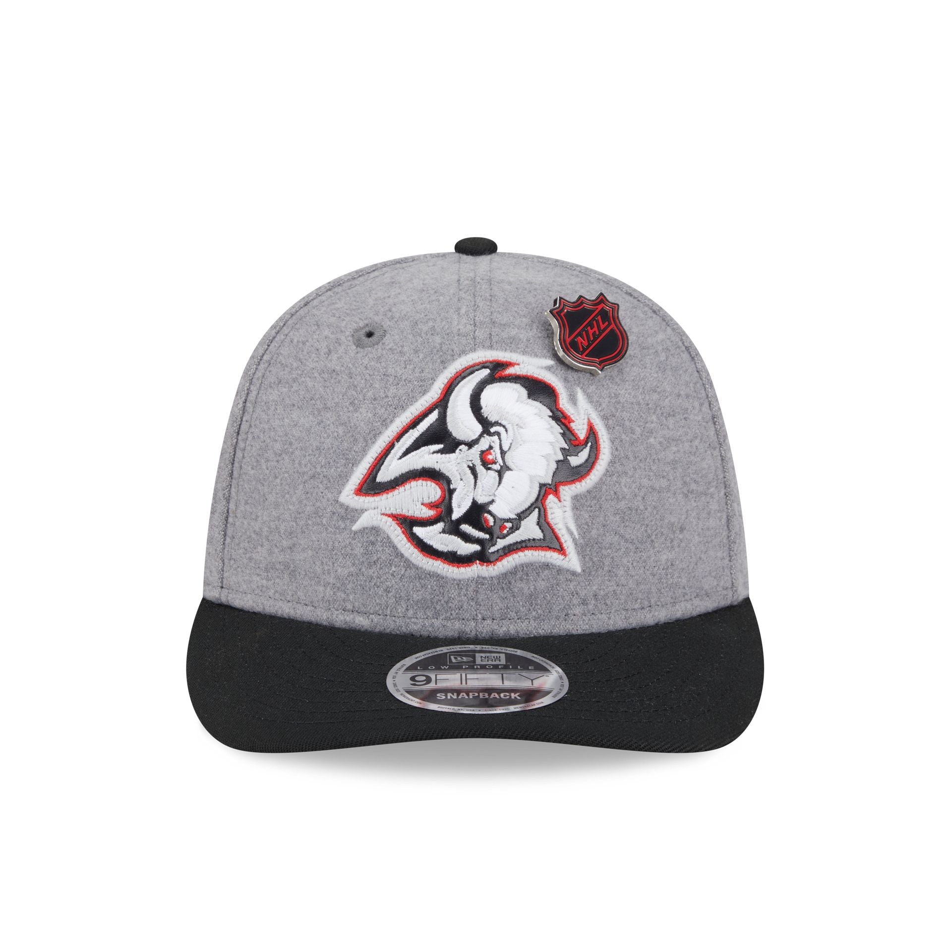 Buffalo Sabres Alternate Heather Gray Wool Low Profile 9FIFTY Snapback Hat