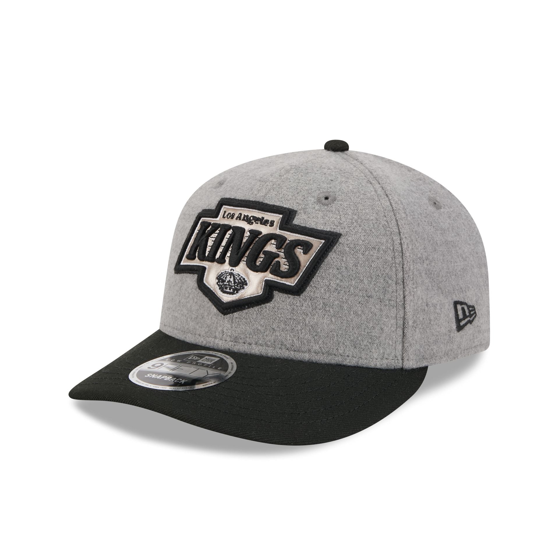 Los Angeles Kings Heather Gray Wool Low Profile 9FIFTY Snapback Hat