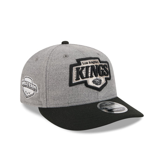 Los Angeles Kings Heather Gray Wool Low Profile 9FIFTY Snapback Hat - New Era Cap