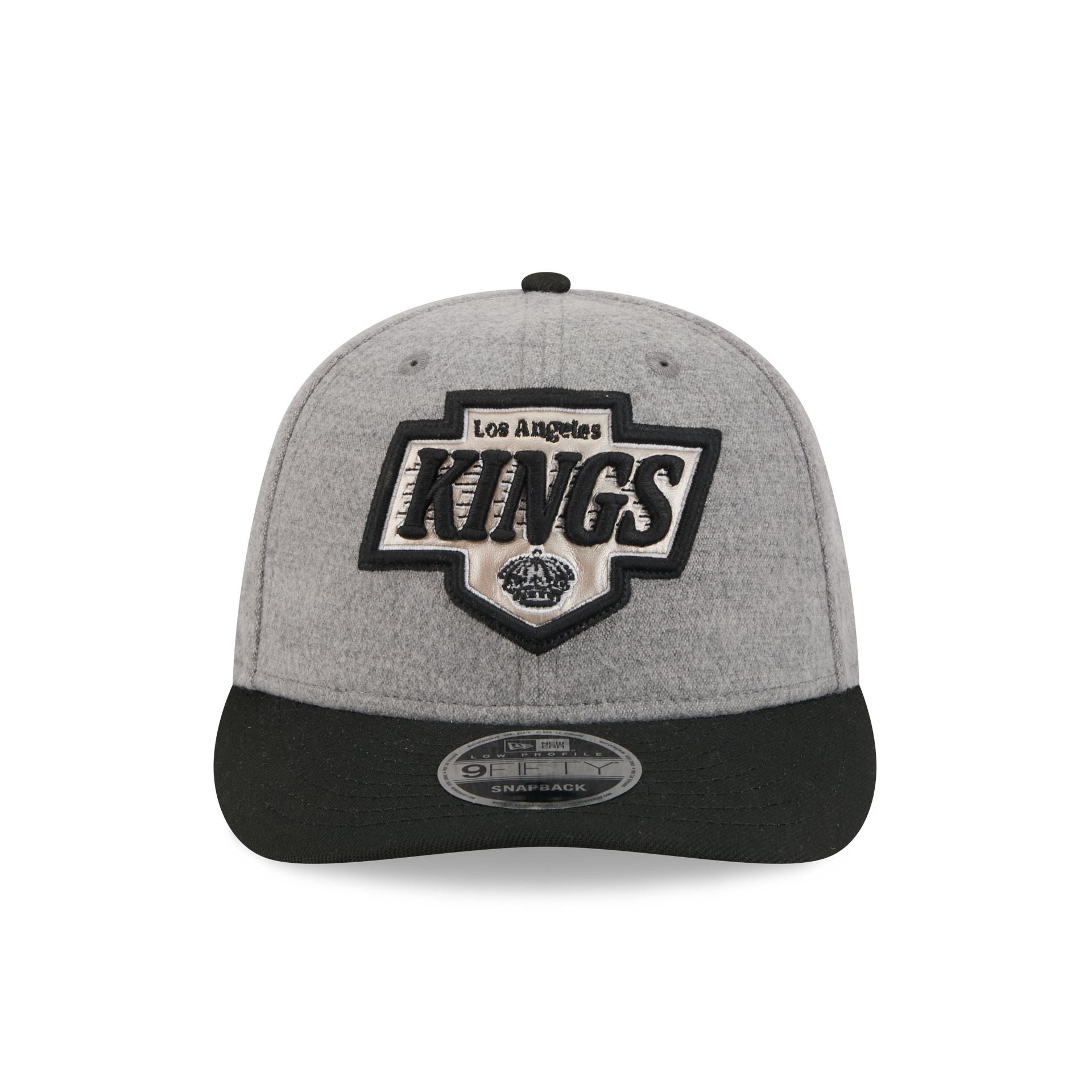 Los Angeles Kings Heather Gray Wool Low Profile 9FIFTY Snapback Hat