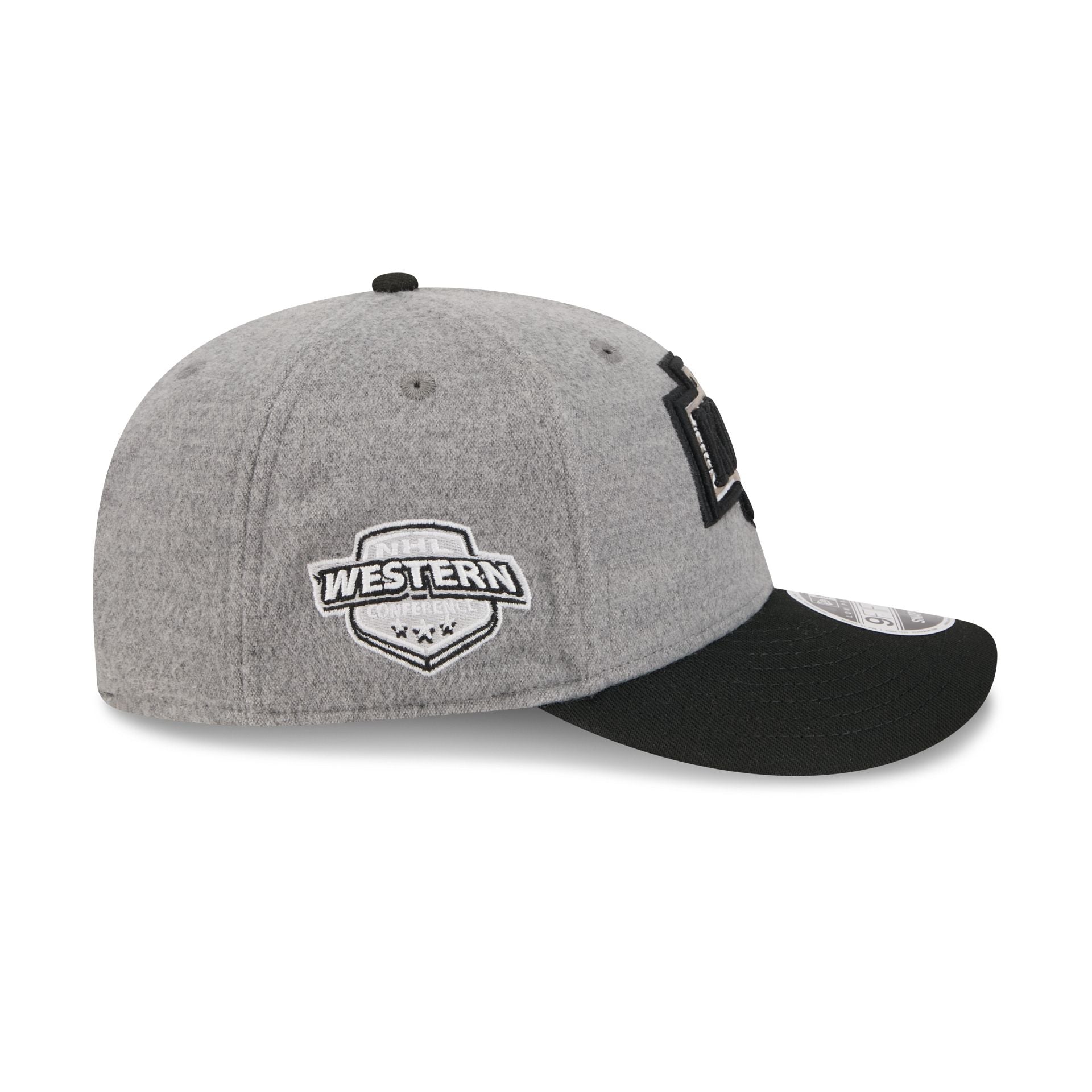 Los Angeles Kings Heather Gray Wool Low Profile 9FIFTY Snapback Hat