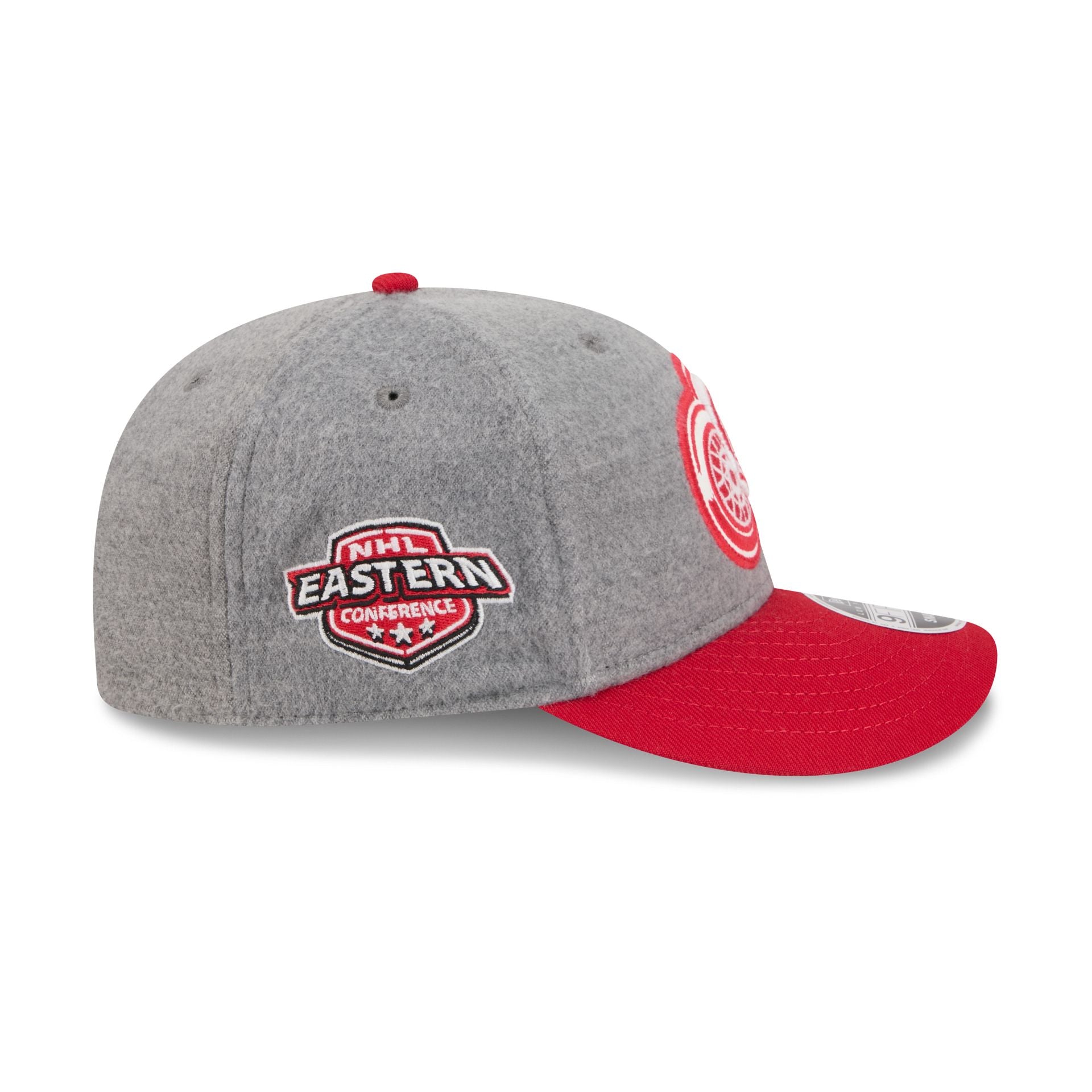 Detroit Red Wings Heather Gray Wool Low Profile 9FIFTY Snapback Hat