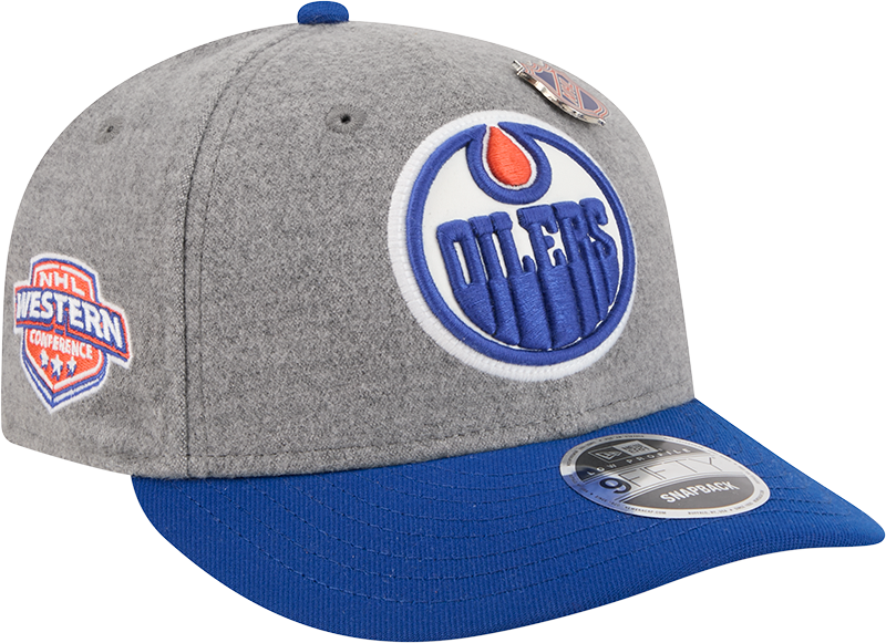 Edmonton Oilers Heather Gray Wool Low Profile 9FIFTY Snapback Hat