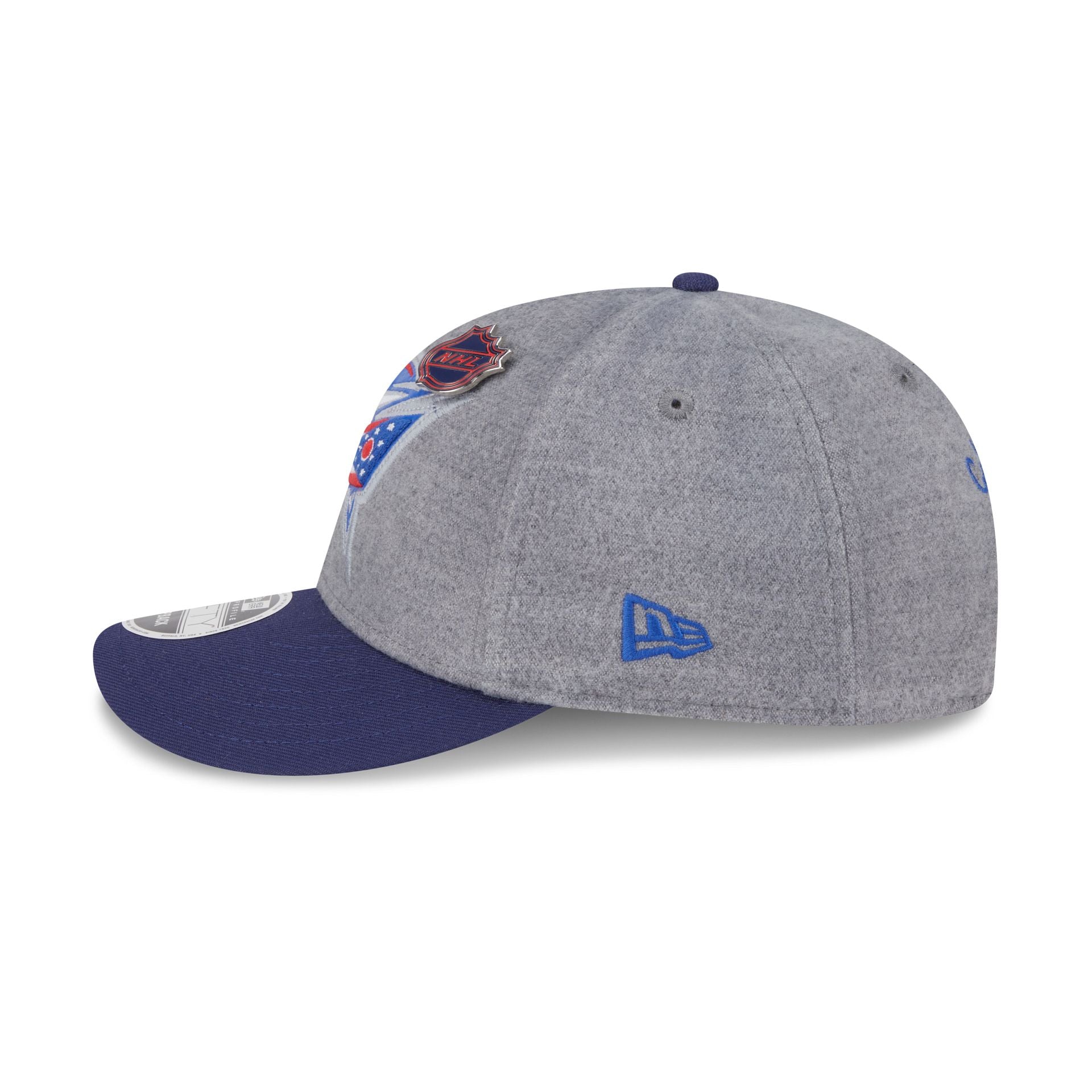 Columbus Blue Jackets Heather Gray Wool Low Profile 9FIFTY Snapback Hat