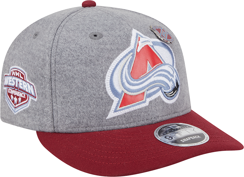 Colorado Avalanche Heather Gray Wool Low Profile 9FIFTY Snapback Hat