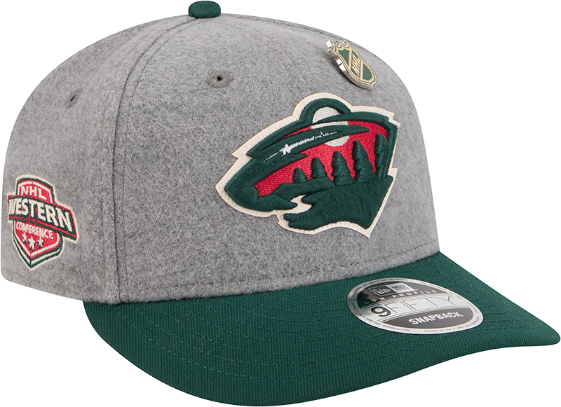 Minnesota Wild Heather Gray Wool Low Profile 9FIFTY Snapback Hat