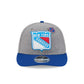 New York Rangers Heather Gray Wool Low Profile 9FIFTY Snapback Hat